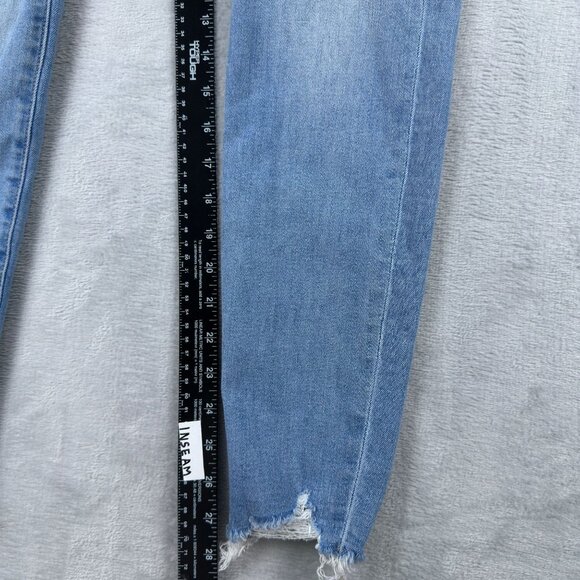 American Eagle Skinny Jeans Size 6 Regular Distressed Light Wash Womens Blue - Picture 9 of 12